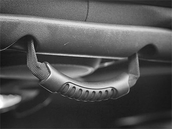 Rugged Ridge Grab Handle Kit for 2007-2018 Jeep Wrangler JKU 4-Door - Black Rear Handles (Model 13305.14)