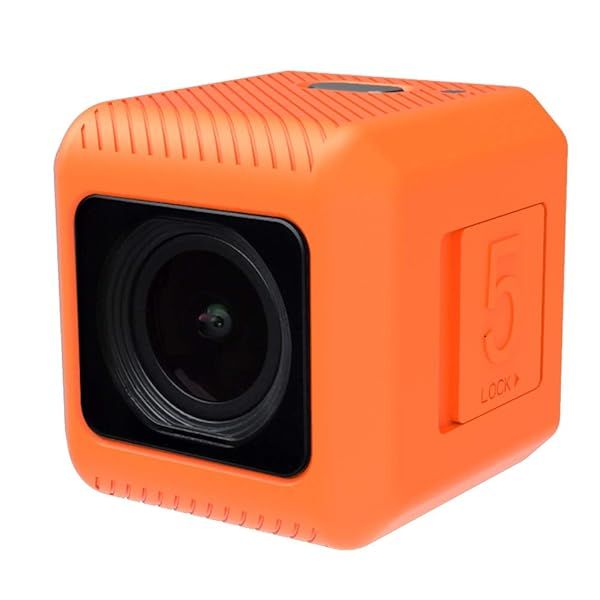 RunCam 4K FPV Camera 1080P HD Micro Action Camera 145 Degree FOV NTSC PAL Switchable for FPV Racing Drone and Sport Video Recording Orange with 128g SD Card