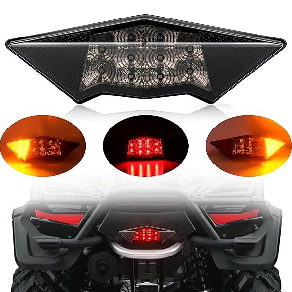 SAUTVS Smoked Black LED Tail Light for Can-Am Outlander 400 500 650 800 (2008-2023) - Upgrade Your Rear Brake Lamp!