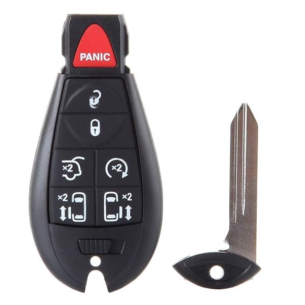 SCITOO Keyless Entry Remote Fob Case for 2008-2014 Jeep Grand Cherokee & Dodge - 6 Button Replacement Shell