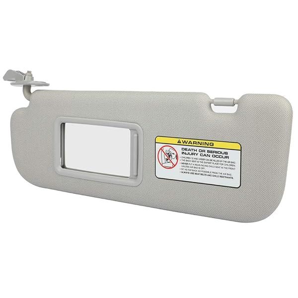 SCITOO Left Driver Side Sun Visor for Hyundai Elantra 2011-2015 (Gray) - No Sunroof, Perfect Fit!