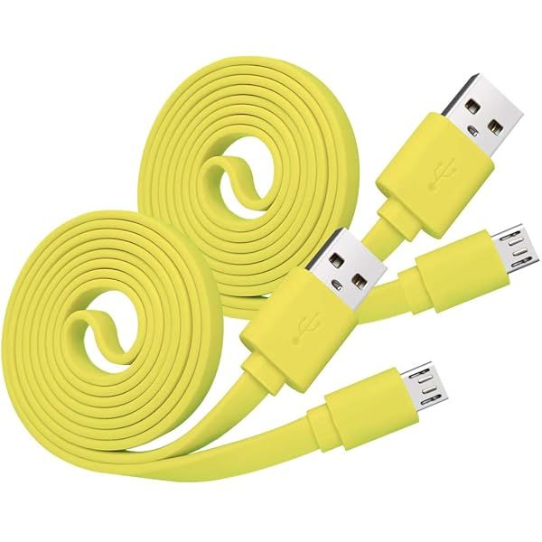 SCOVEE 2-Pack USB Charger & Micro USB Cable for Logitech UE Boom & Wonderboom Speakers - 3ft Power Cord Replacement