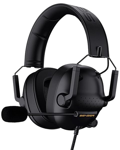 SENZER SG500 Gaming Headset: Surround Sound, Noise Cancelling Mic, Soft Foam - Compatible with PC, PS4, PS5, Xbox One, Switch