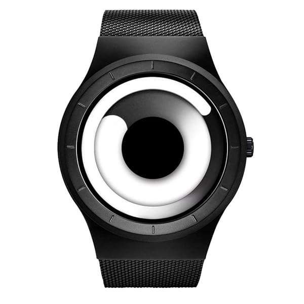 Shop SINOBI Men's Fashion Watches: Unique Steel Mesh Design & Creative Style - Black & White Options Available!