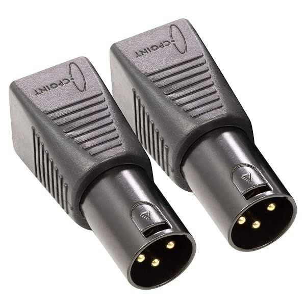 SIRS-E 2-Pack XLR RJ45 Adapter - CAT-5 Ethernet to DMX512 Converter, Male 3-Pin XLRJ45-3M
