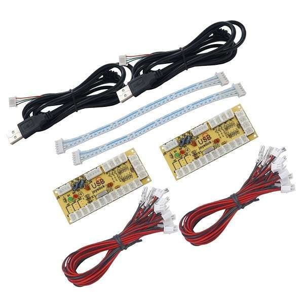 Zero Delay SJ@JX USB Encoder for 2-Player Arcade Joystick - Perfect for PC, MAME & Raspberry Pi Retro Gaming