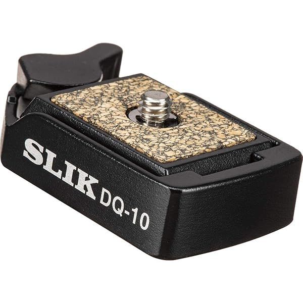 SLIK DQ-10 Mini Quick Release Adapter Set - Compact Black Design for Easy Camera Mounting