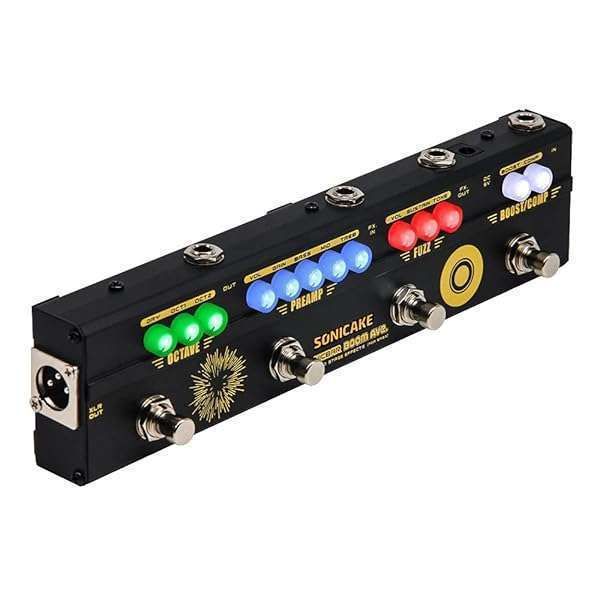 SONICAKE Bass Effects Pedals: Multi-Effect Preamp, Compressor, Boost & Fuzz with FX Loop
