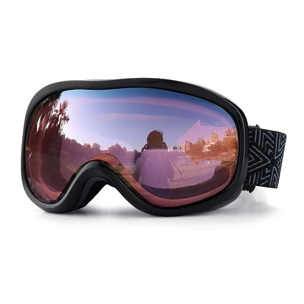 SPOSUNE Ski Goggles Over Glasses - Dual Lens, Anti-Fog & UV Protection for Men, Women & Youth Skiing