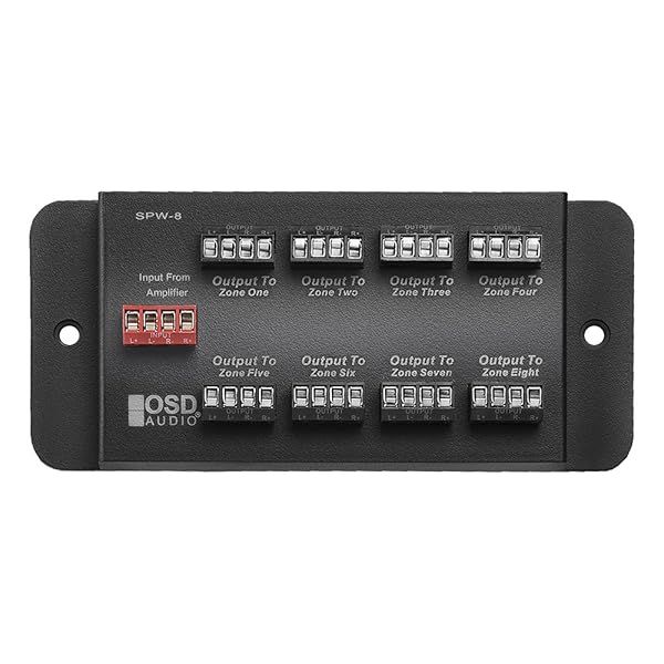 SPW8 Whole House Audio 8-Zone Speaker Distribution Panel - 300W Per Channel | OSD Audio