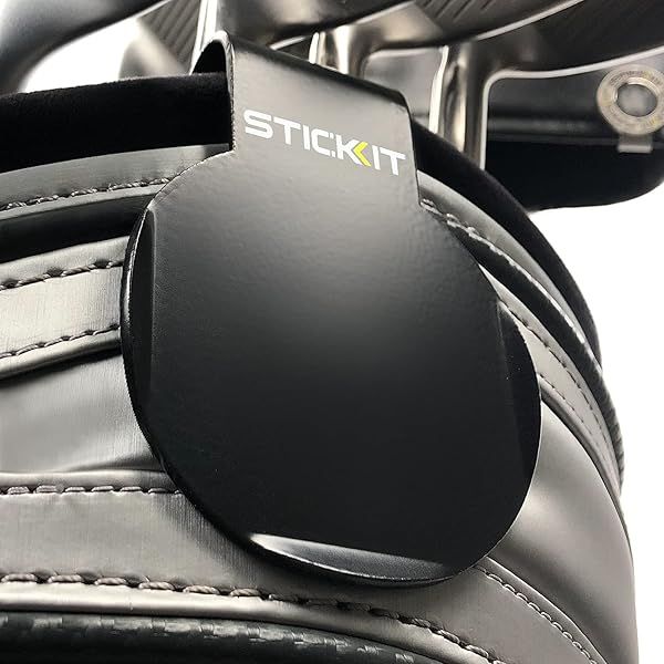 STICKIT Metal Golf Bag Landing Pad: Secure, Universal Clip for Rangefinders & Accessories - Ultimate Organizer for Golf Gear