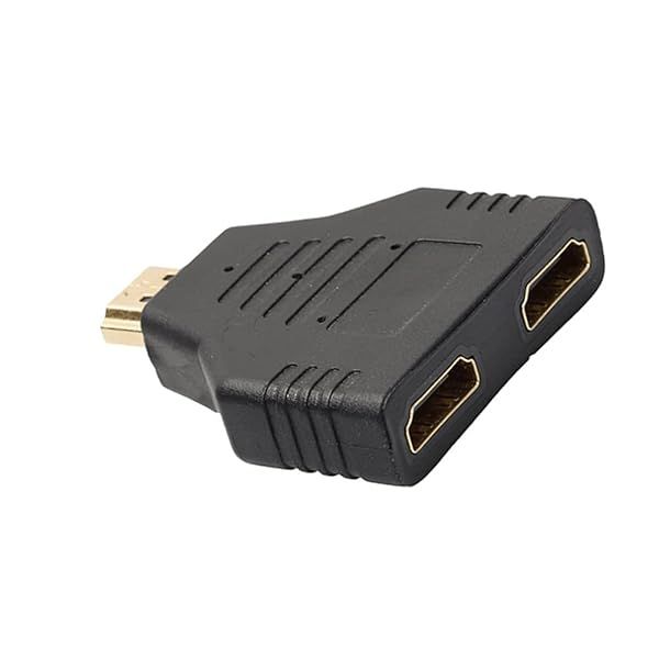 HDMI 1 in 2 Converter 1080P - Male to Dual HDMI Female Splitter Adapter for DVD & Audio