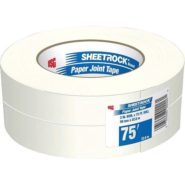 Saint-Gobain ADFORS FibaTape 2-Inch x 75-Feet Paper Drywall Joint Tape - Durable White Solution for Seamless Finishes