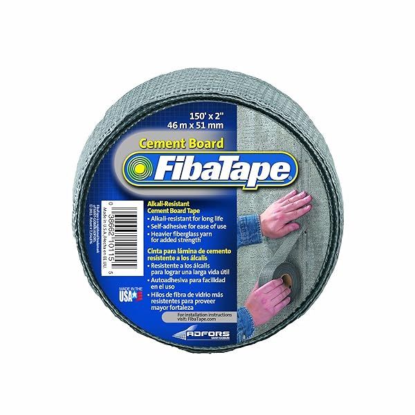 Saint-Gobain ADFORS FDW8436-U Gray Fiberglass Self-Adhesive Drywall Tape - 150 ft x 2 in, Perfect for Cement Boards