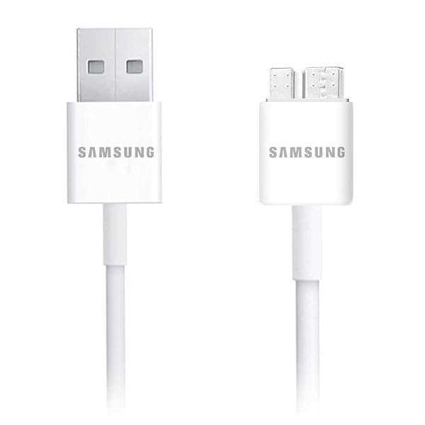 Samsung Galaxy Note 3 USB 3.0 Data Cable - White, Non-Retail Packaging for Fast Charging & Data Transfer