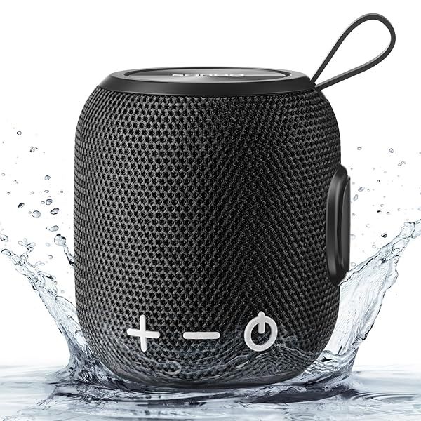 Sanag Portable Speaker, Bluetooth 5.0 Dual Pairing Wireless Mini Speaker, 360 HD Surround Sound & Rich Stereo Bass 24H Playtime IP67 Waterproof for Travel Outdoors Home and Party Black