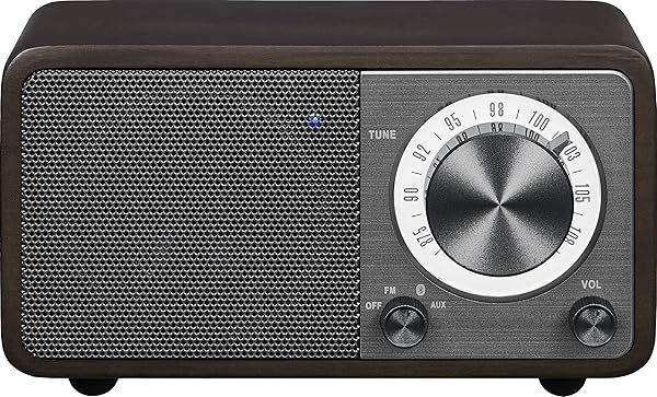 Buy Sangean WR-7DK Mini Bluetooth Speaker: FM Radio & Aux-in, Dark Cherry Wood Finish