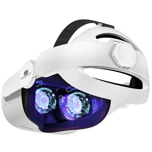 Upgrade Your Oculus Quest 2: Saqico 3-in-1 Adjustable Halo Head Strap for Ultimate Comfort & Immersion