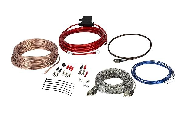 Scosche ICAK10 10 Gauge Hybrid Amp/Subwoofer Wiring Kit - Complete 2-Channel Install with Twisted Pair Cables & Fuse Holder