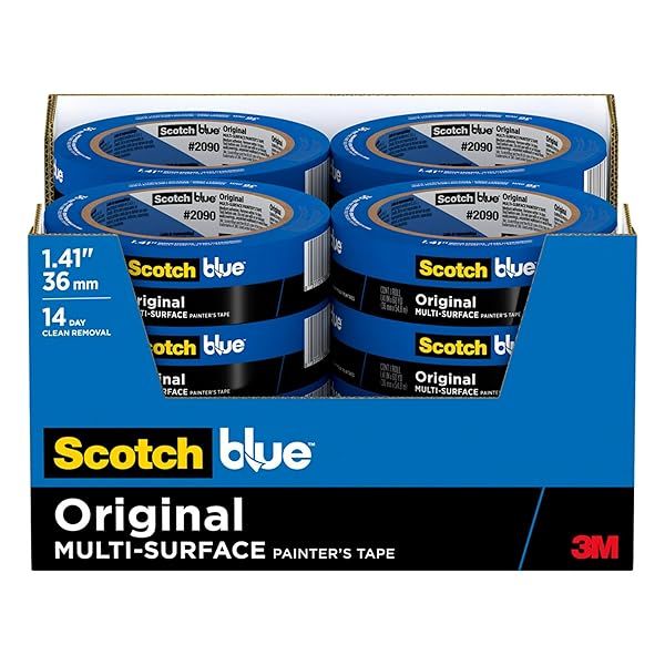 ScotchBlue Original Multi-Surface Painters Tape - 1.5 Inch, 16 Rolls for Easy Surface Protection & Removal