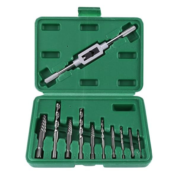 11-Piece Screw Extractor & Left Hand Drill Bit Set for Easy Broken Screw Removal