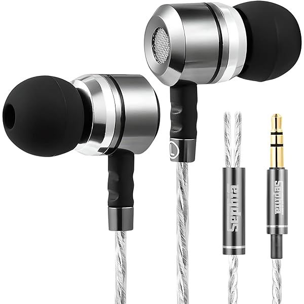 Sephia SP3060 Wired Headphones: HD Bass, Lightweight Design, Tangle-Free Cord & Earbud Tips