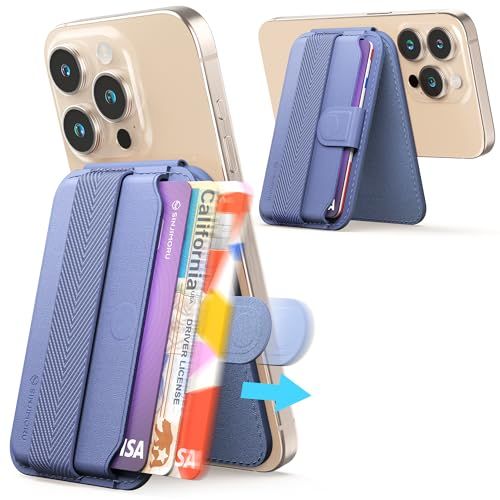 Sinjimoru Magnetic Wallet for iPhone - Adjustable Stand, MagSafe Compatible, Lavender Color