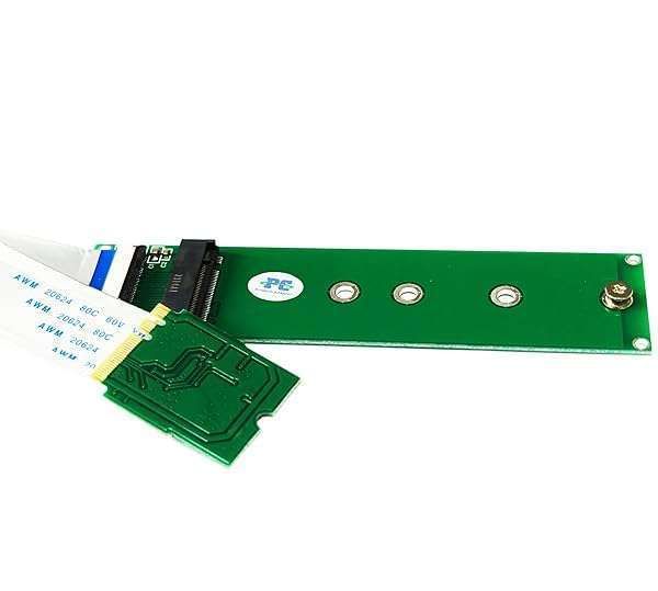 Sintech M.2 NVMe SSD to M2 A/E Key WiFi Port Adapter with 20cm Cable - PCIe 1X Lane Support