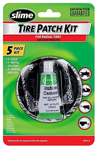 Slime 2030-A Tire Patch Kit with Glue: Quick & Easy Tire Repair Solution