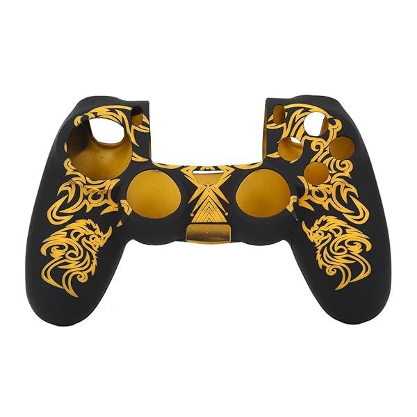 Soft Silicone Cover Skin Case for PS4 Controller - Yellow Protection & Grip