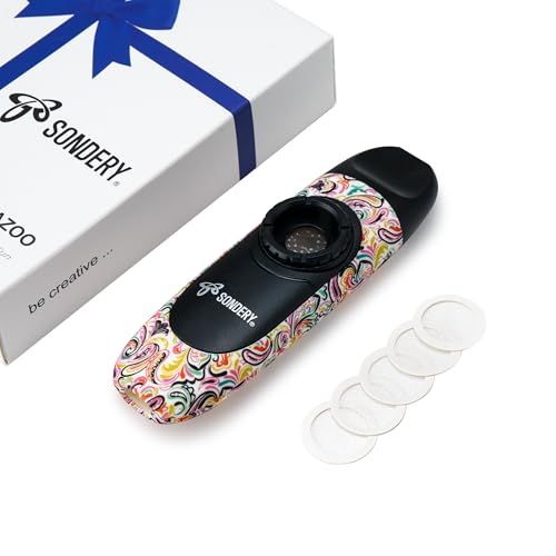 Buy Sondery Professional Kazoo - 5 Membranes, Lanyard & Pouch Included | Perfect Wind Instrument for Musicians