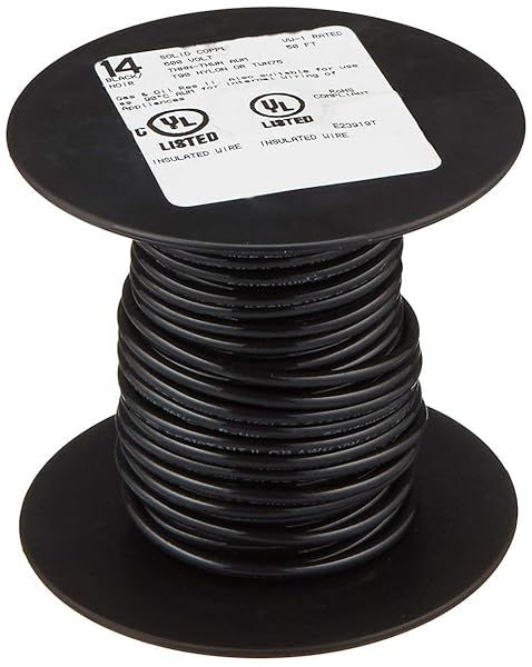Buy Southwire 11579041 50' 14 Gauge Black THHN Wire - Durable & Reliable Electrical Wire