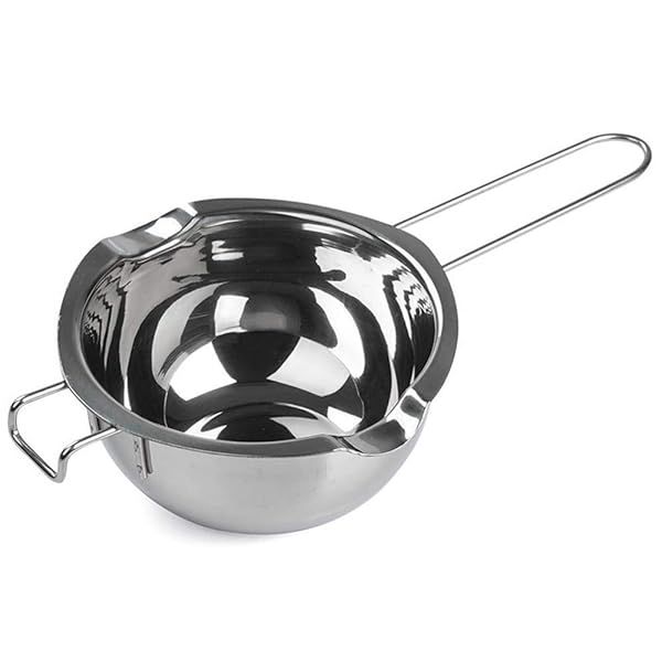 Stainless Steel Double Boiler Pot for Melting Chocolate & Candles - 2 Cup Capacity (18/8 Steel, 480ML)