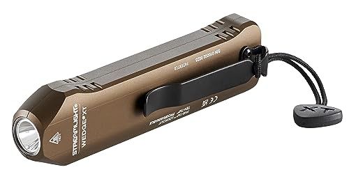 Streamlight 88813 Wedge XT: 500-Lumen Slim EDC Flashlight with USB-Cord & Pocket Lanyard - Coyote Color