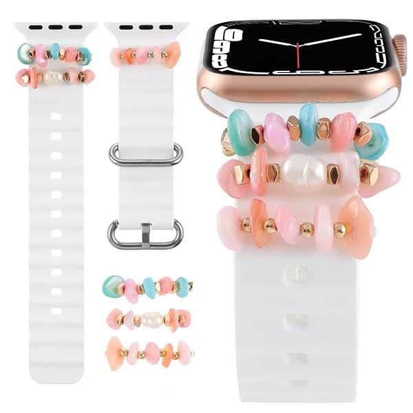 Stylish Stretchy Beaded Watch Bands for Apple Watch: Cute Charms & Accessories for All Series