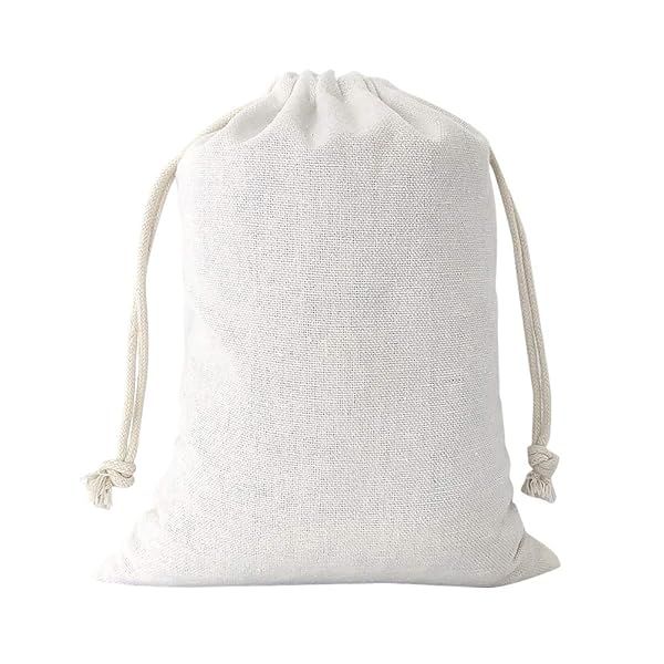 SumDirect 20Pcs Cotton Muslin Bags - Lightweight Drawstring Gift Pouches for Weddings, Parties & Birthdays (6x8 inch)