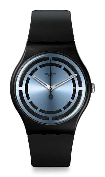 Swatch CIRCLED LINES Unisex Watch SO32B118 - Stylish & Versatile Timepiece