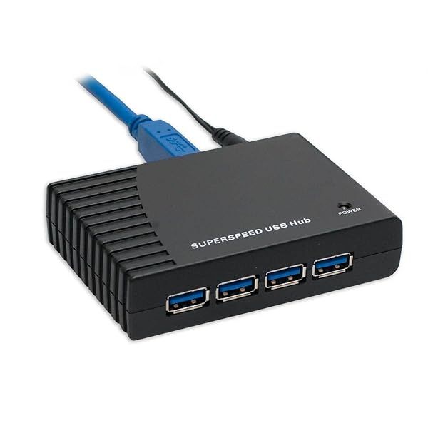 Syba SY-HUB20062 SuperSpeed USB 3.0 4-Port Hub - Backward Compatible with USB 2.0 for Fast Data Transfer