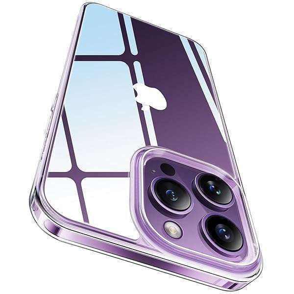 TORRAS for iPhone 14 Pro Max Case Clear & with Airbags, Transparent Protective Hard for iPhone 14 Pro Max Phone Case, 6.7”