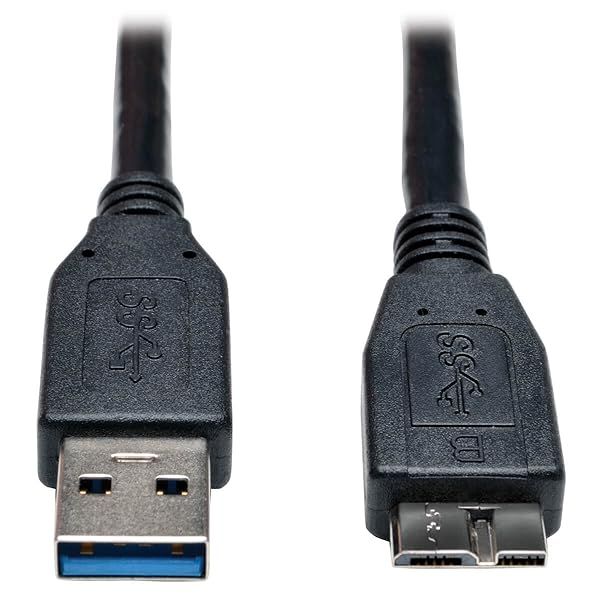 TRIPP LITE 6ft USB 3.0 SuperSpeed A to Micro-B Cable - Fast Data Transfer, Black (U326-006-BK)