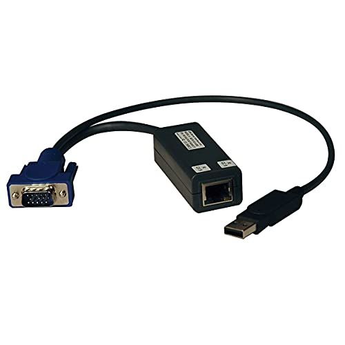 TRIPP LITE KVM Switch B078-101-USB-1: USB Server Interface with Virtual Media & HD15/RJ45 Connectivity
