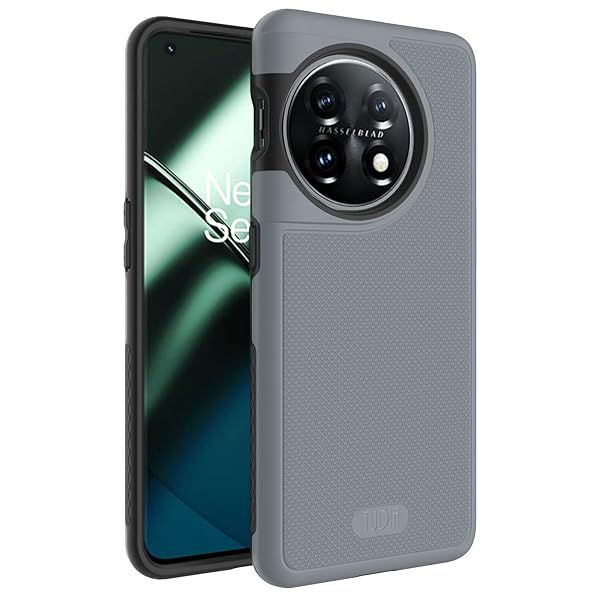 Buy TUDIA DualShield Grip Case for OnePlus 11 5G - Slim, Shockproof, Military Grade Protection in Gray