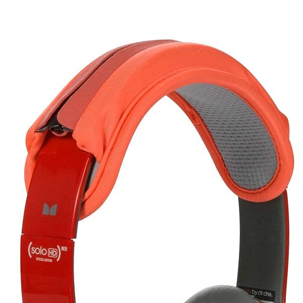 TXEsign Universal Headband Cushion Pad for ATH M50X, QC 35i/35ii, Solo 2/3 - Orange Replacement Cover