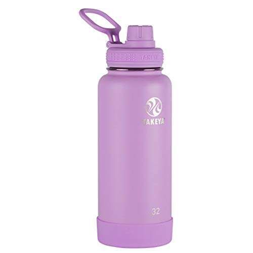 Takeya Actives 32 Oz Vacuum Insulated Water Bottle - Premium Lilac Stainless Steel with Spout Lid