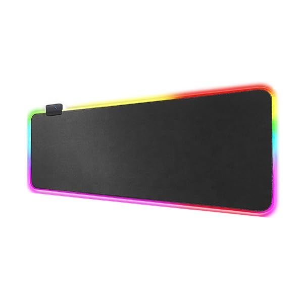 TalkWorks Extra Large RGB Gaming Mousepad - 14 Lighting Modes, Non-Slip Base, 12x31.5 Inches, Perfect for Gamers!
