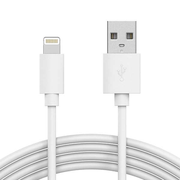 Talkworks 10ft Fast-Charge Lightning Cable for iPhone 14/13/12/11 & AirPods - MFi Certified, Heavy-Duty, White