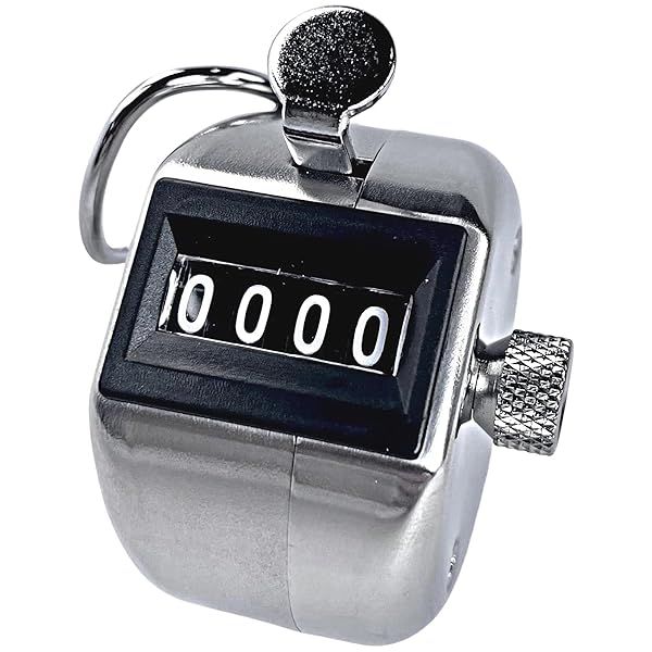 Buy Professional Grade Tally Counter - Stainless Steel 4-Digit Clicker for Lap & Pitch Counting | Japanese Made | BuyJumpRopes
