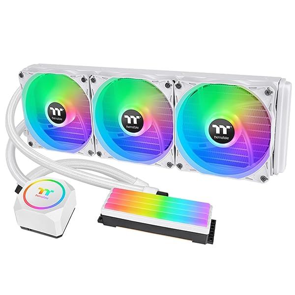 Thermaltake Floe RC360 Snow: 360mm RGB Liquid Cooler for AMD & Intel - PWM AIO CPU & Memory Cooling
