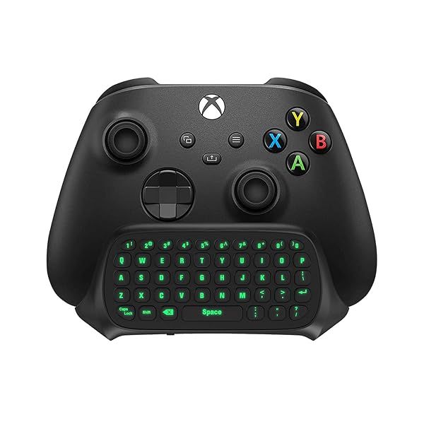 TiMOVO Green Backlight Wireless Chatpad for Xbox One & Series X/S - Mini Keyboard with Headset Jack & 2.4G Receiver