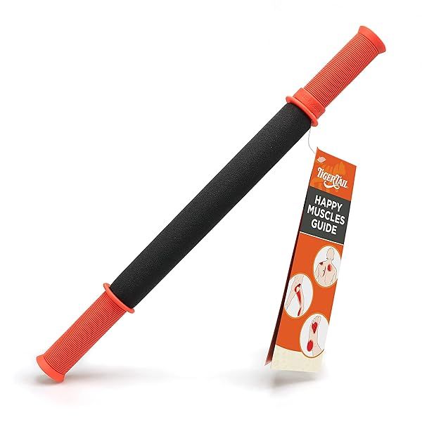 Tiger Tail 18in Massage Stick - Portable Deep Tissue Roller for Legs, Neck & Back | Myofascial Release Tool Made in USA